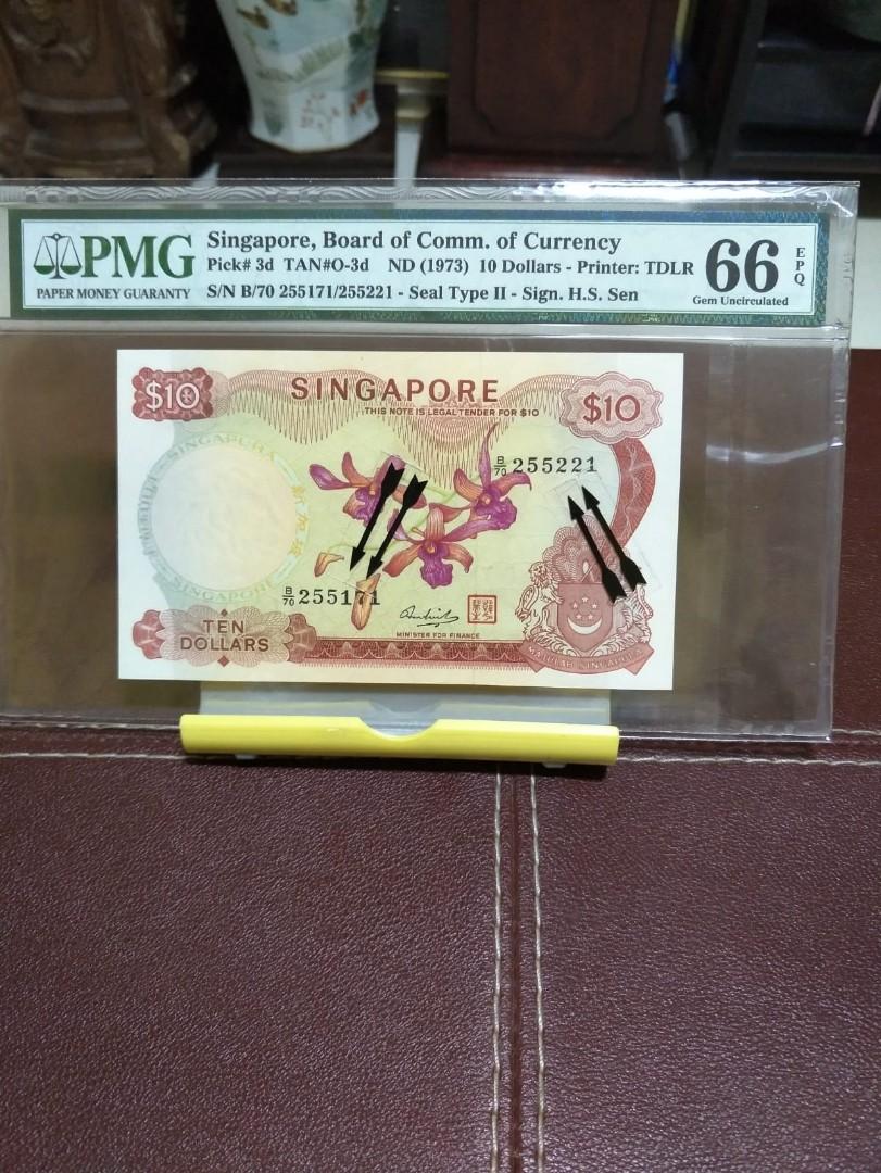 Singapore Orchid Series 10 Note Mismatched Serial Number Error