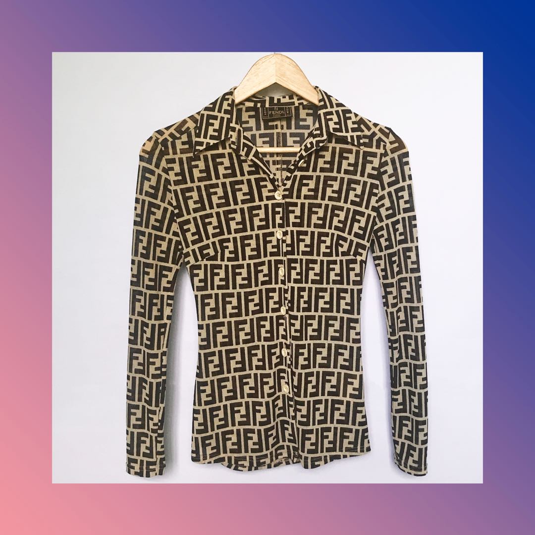 vintage fendi logo dress