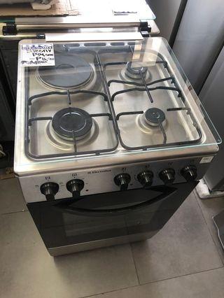 Electrolux 50 cm Stainless free Standing Cooker and Oven