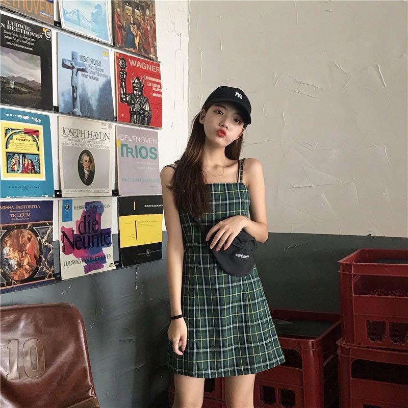 Checkered retro cheap dress