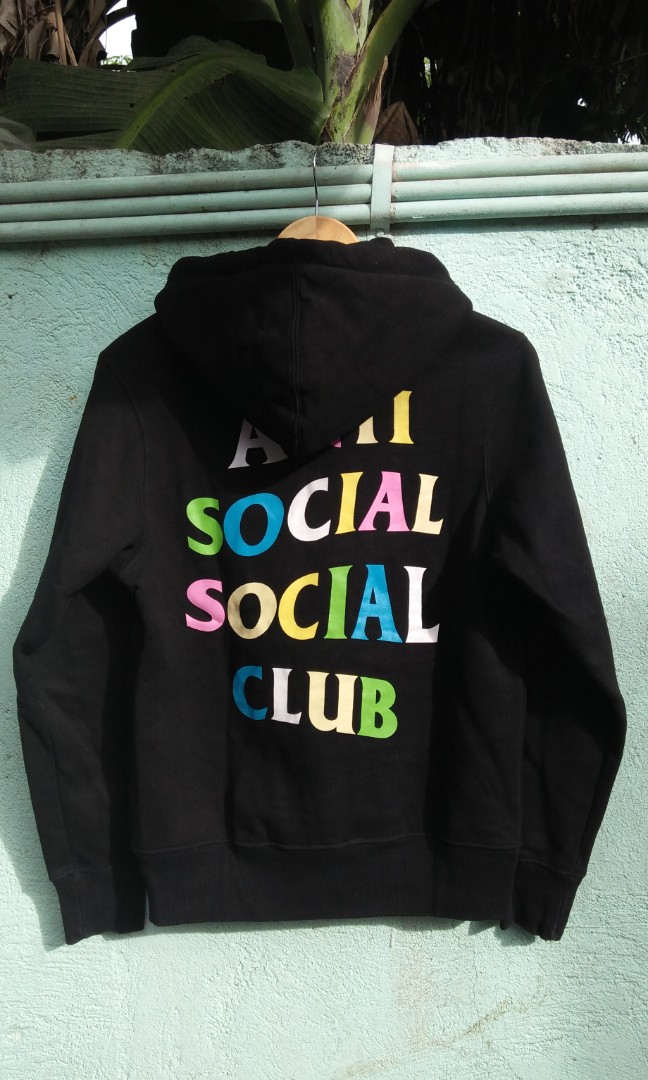 Anti social social club multicolor cheap hoodie