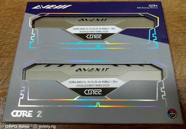 AVEXIR Core2 RGB 8GBx2 16GB DDR4 3600MHz Gaming RAM memory AMD Intel