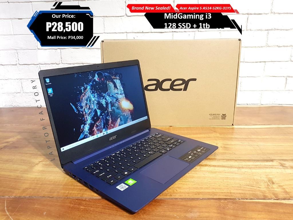 Brand New Sealed Midgaming Acer Aspire 5 I3 128 Ssd 1tb Electronics Computers Laptops On Carousell