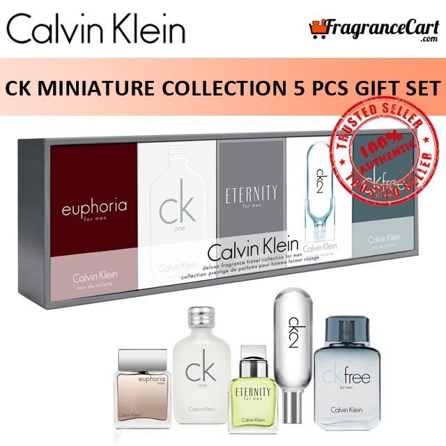 Calvin Klein CK Miniature Collection 5 Pcs Gift Set for Men (Euphoria + CK  One + Eternity + CK2 + CK Free) GiftSet Mini Sample CalvinKlein [Brand New  100% Authentic Perfume/Fragrance], Beauty