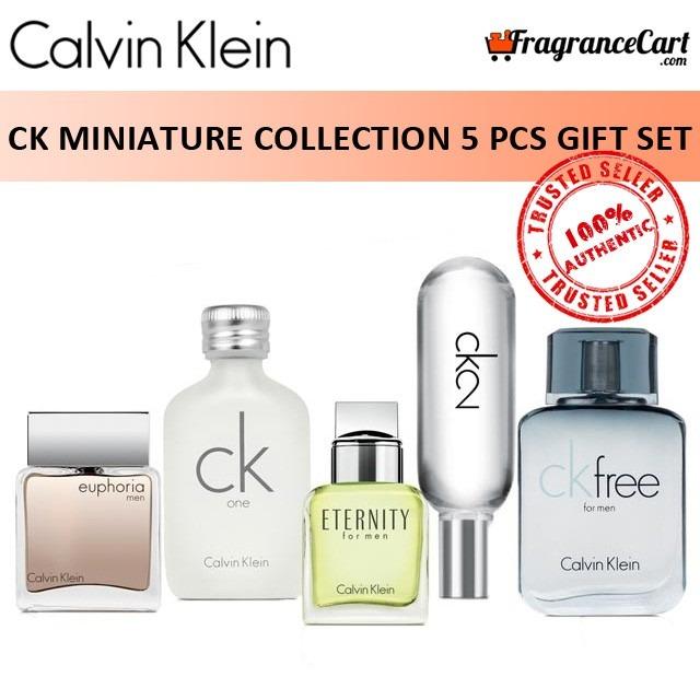 Calvin Klein CK Miniature Collection 5 Pcs Gift Set for Men (Euphoria + CK  One + Eternity + CK2 + CK Free) GiftSet Mini Sample CalvinKlein [Brand New  100% Authentic Perfume/Fragrance], Beauty