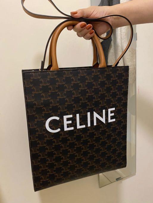Celine triomphe small tote bag deals vertical