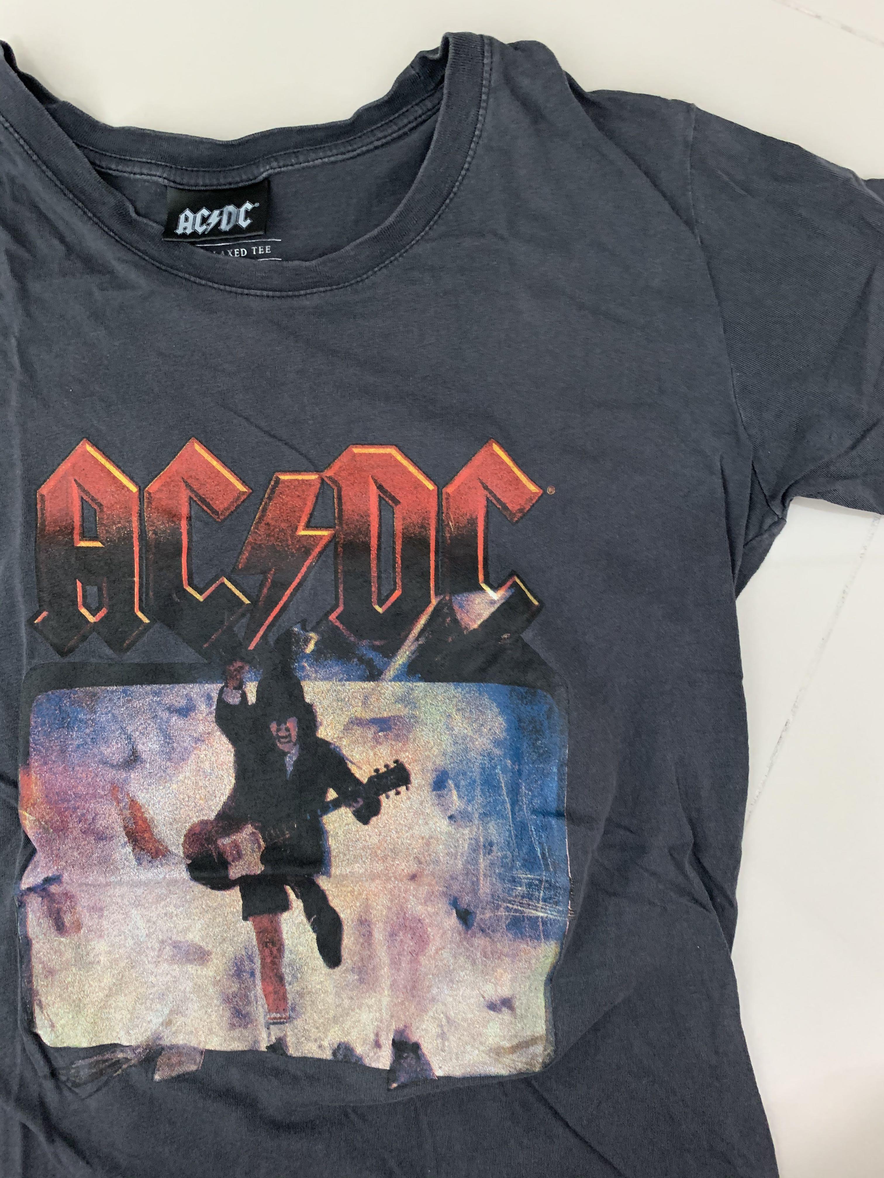 Cotton On Acdc Graphic Tee Women S Fashion Clothes Tops On Carousell