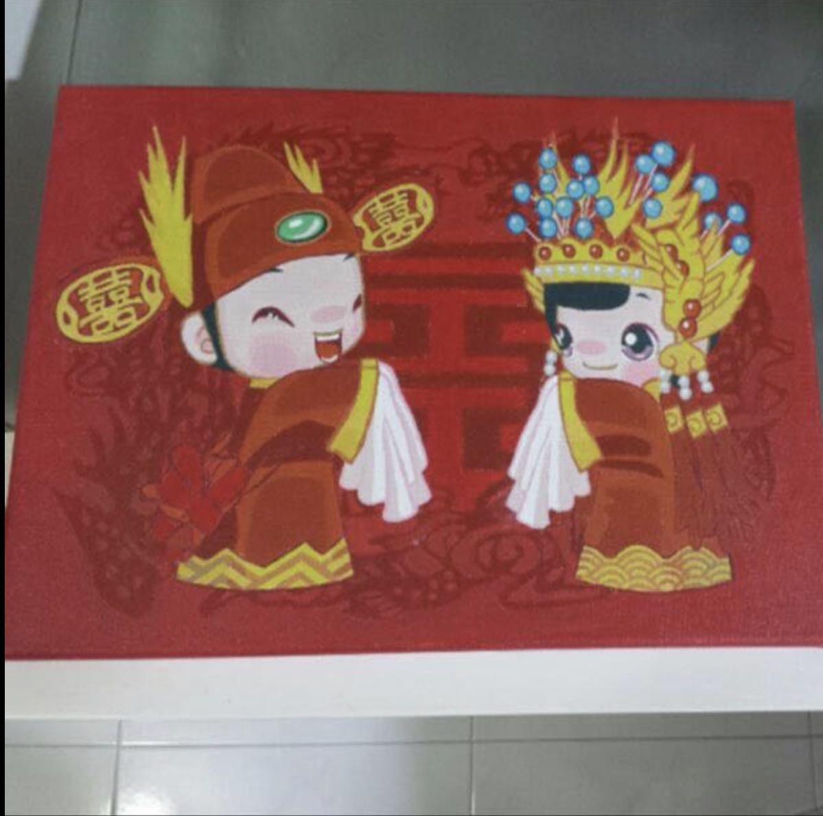 Cute Couple Wedding Painting Everything Else On Carousell