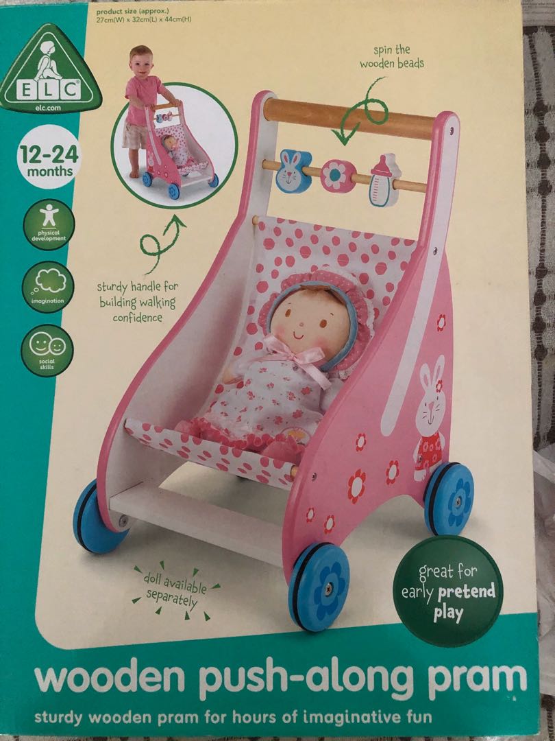 ELC wooden pram Babies Kids Infant Playtime on Carousell