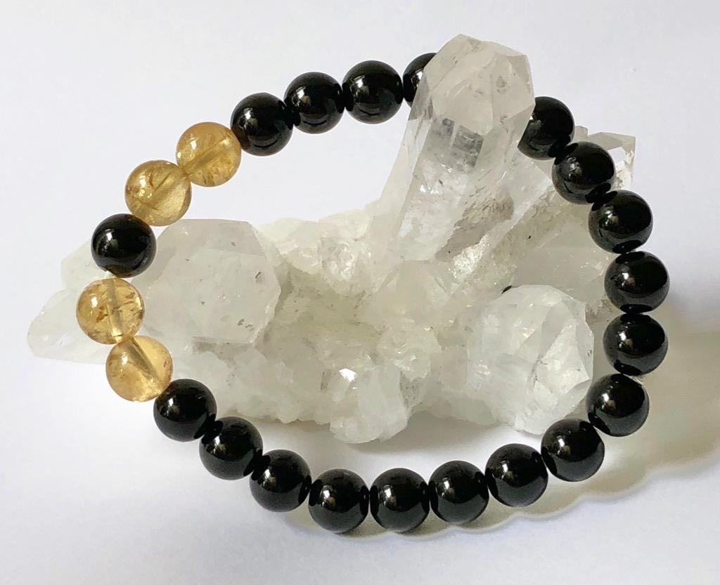Citrine and black tourmaline together top