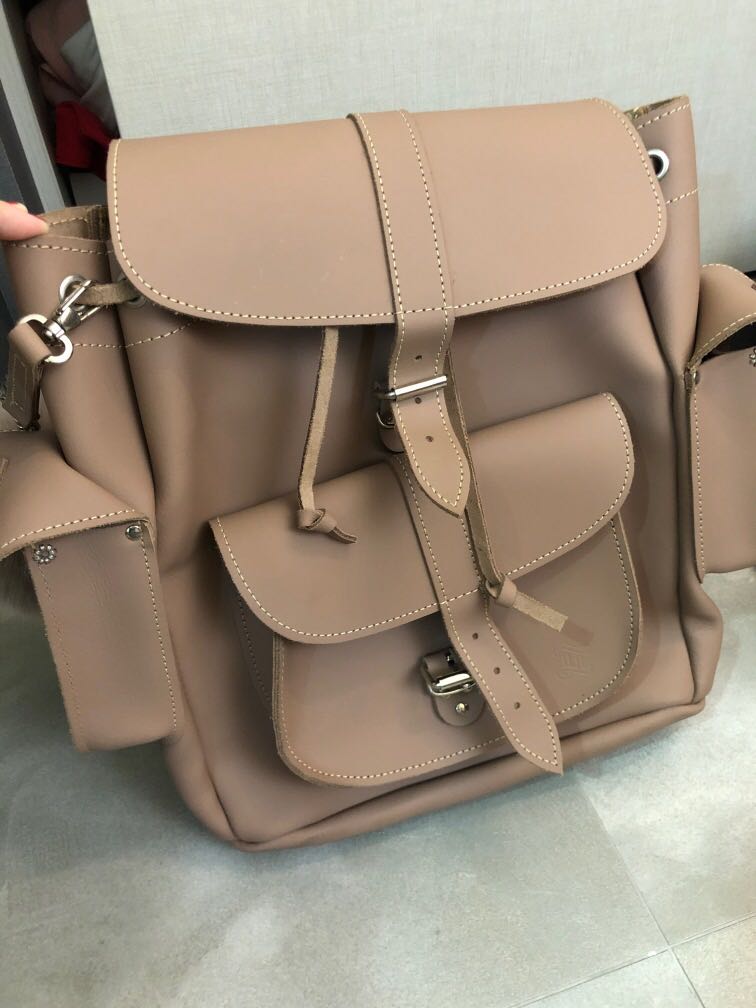 Grafea backpack in nude camel beige dusty pink color hari willow