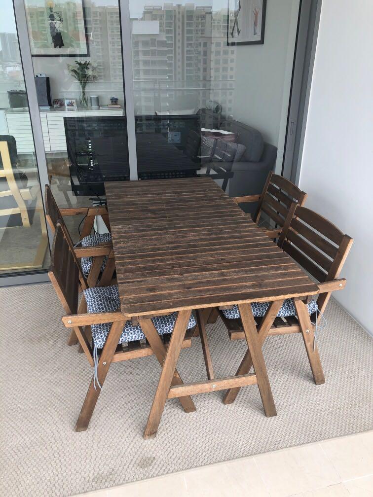 Ikea Outdoor Dining Set 4 Chairs Furniture Tables Chairs On Carousell