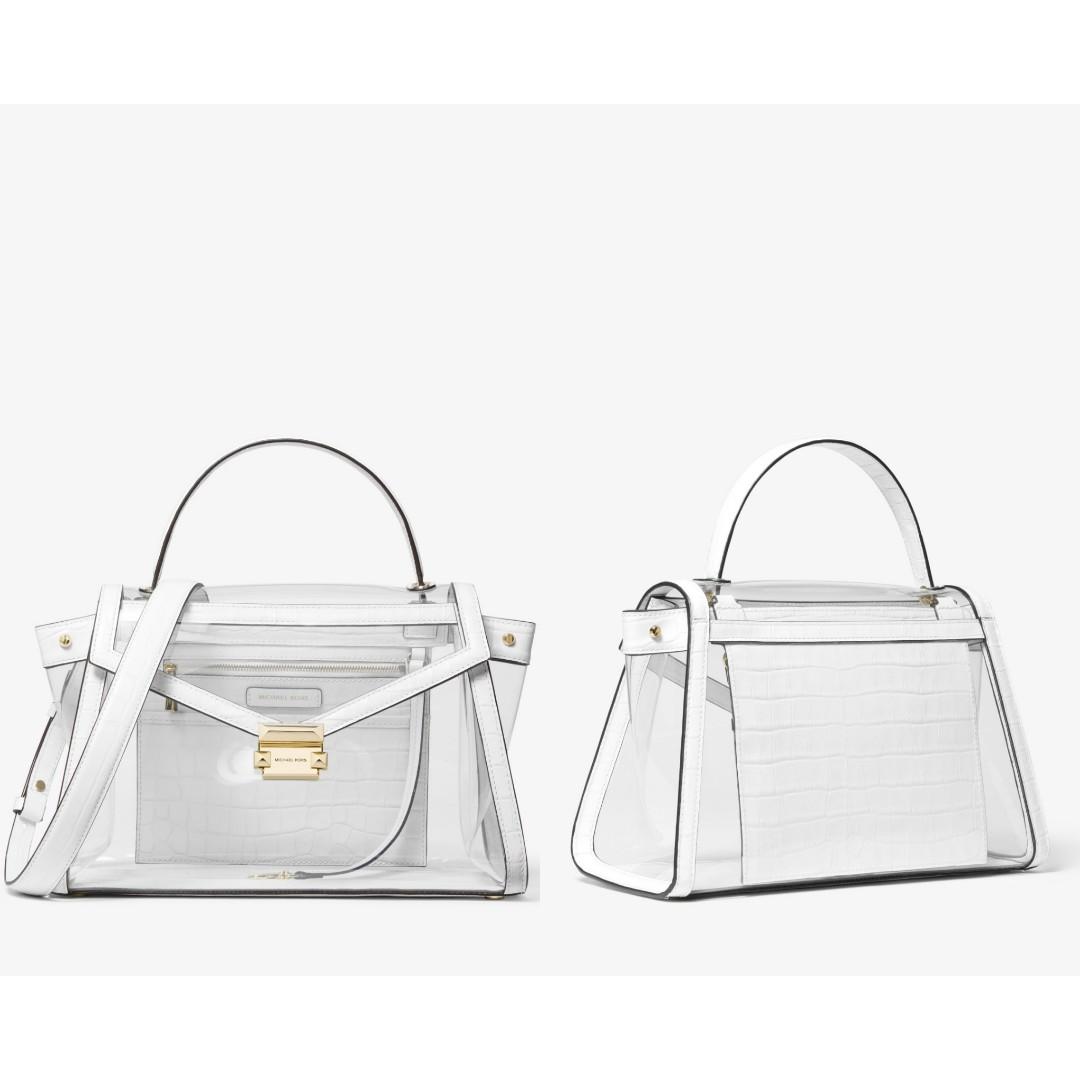 Michael Kors Whitney Clear PVC Large Bag Satchel
