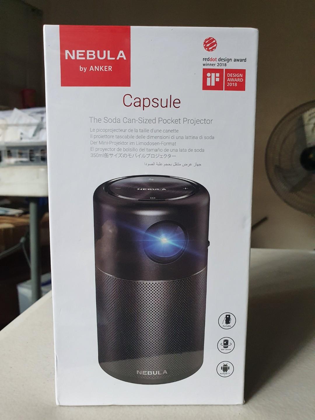 Nebula Capsule Portable Projector By Anker Electronics Others On Carousell