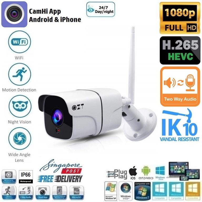 Qzt outdoor ip camera smart 1080p store