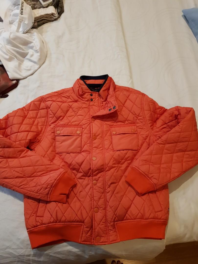 New orange quilted jacket chaps by Ralph Lauren size L Men s