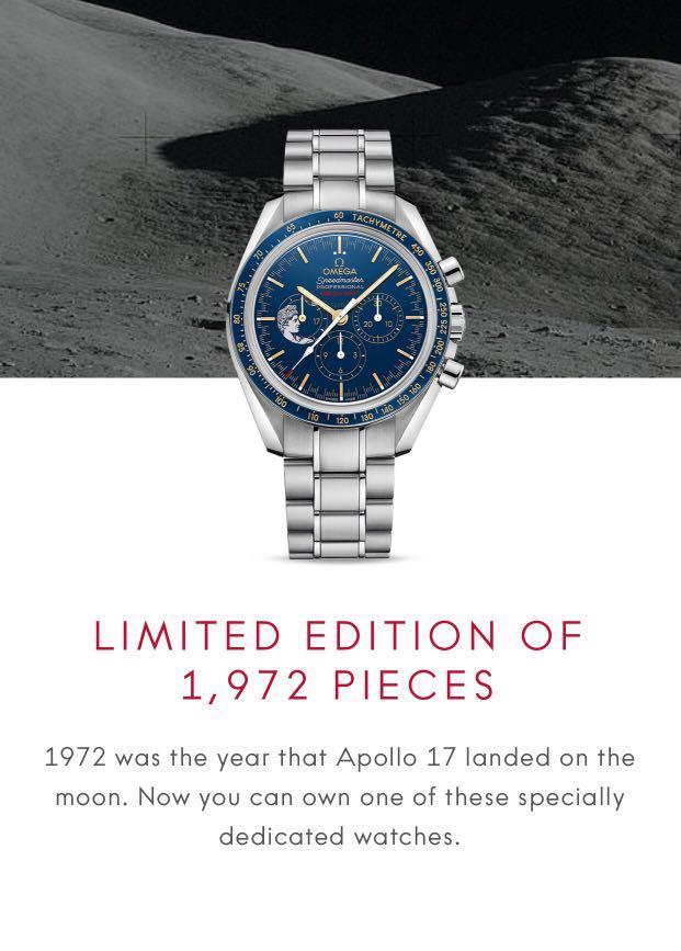 Omega Speedmaster Apollo 17 45th Anniversary Limited ...