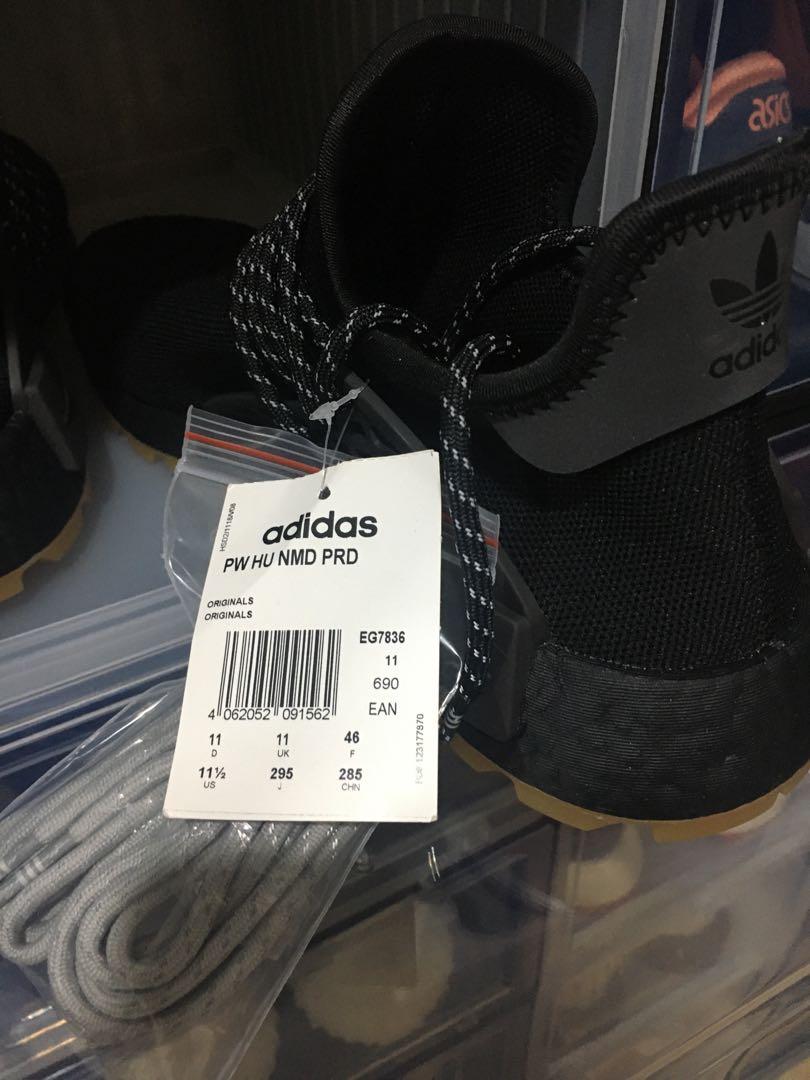 Pharrell hu nmd black gum discount