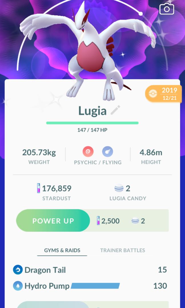 Is this Still Considered Rare? Shiny Lucky Lugia : r/pokemongo