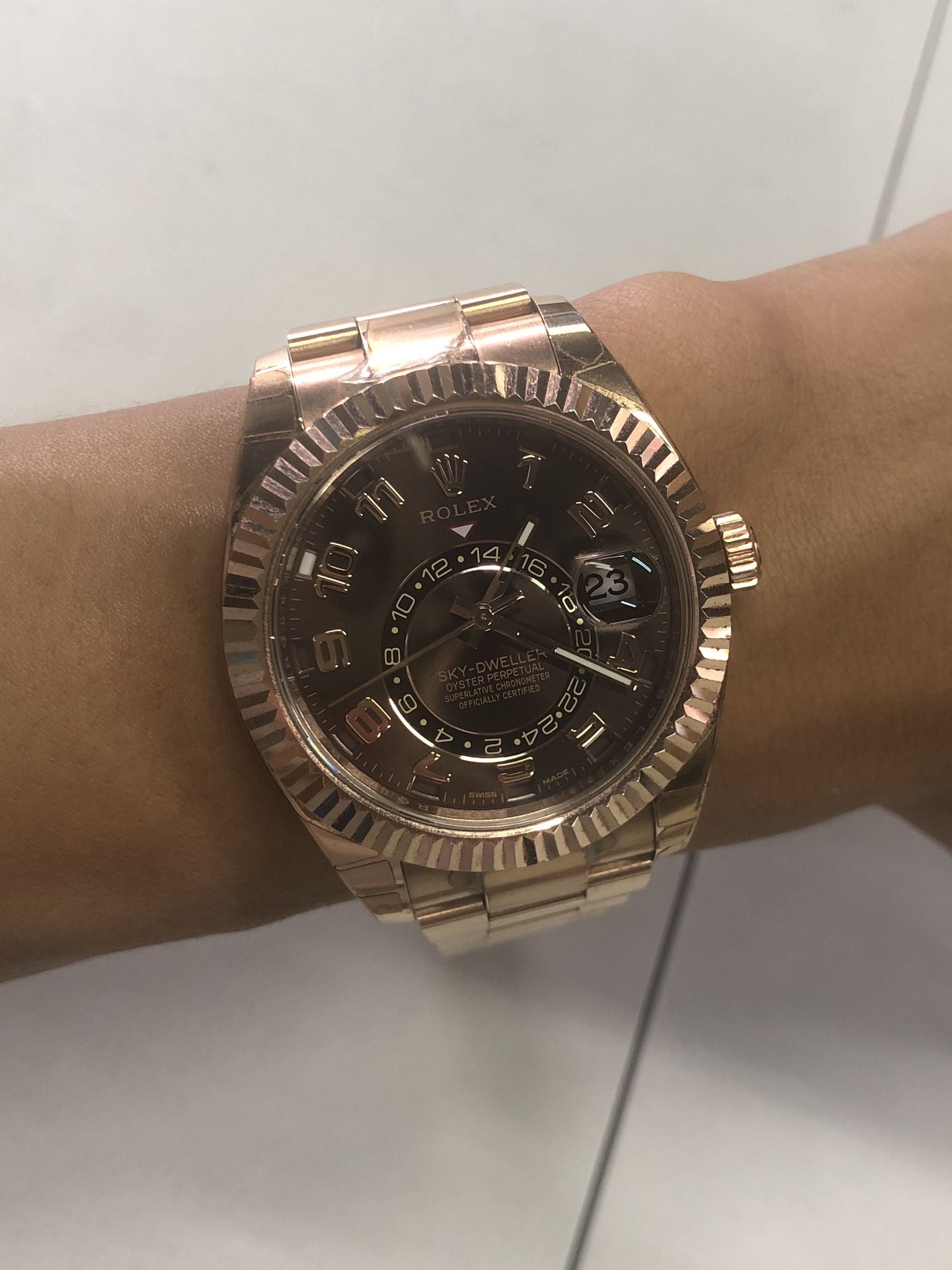 Rolex Sky Dweller Everose Gold Chocolate 326935