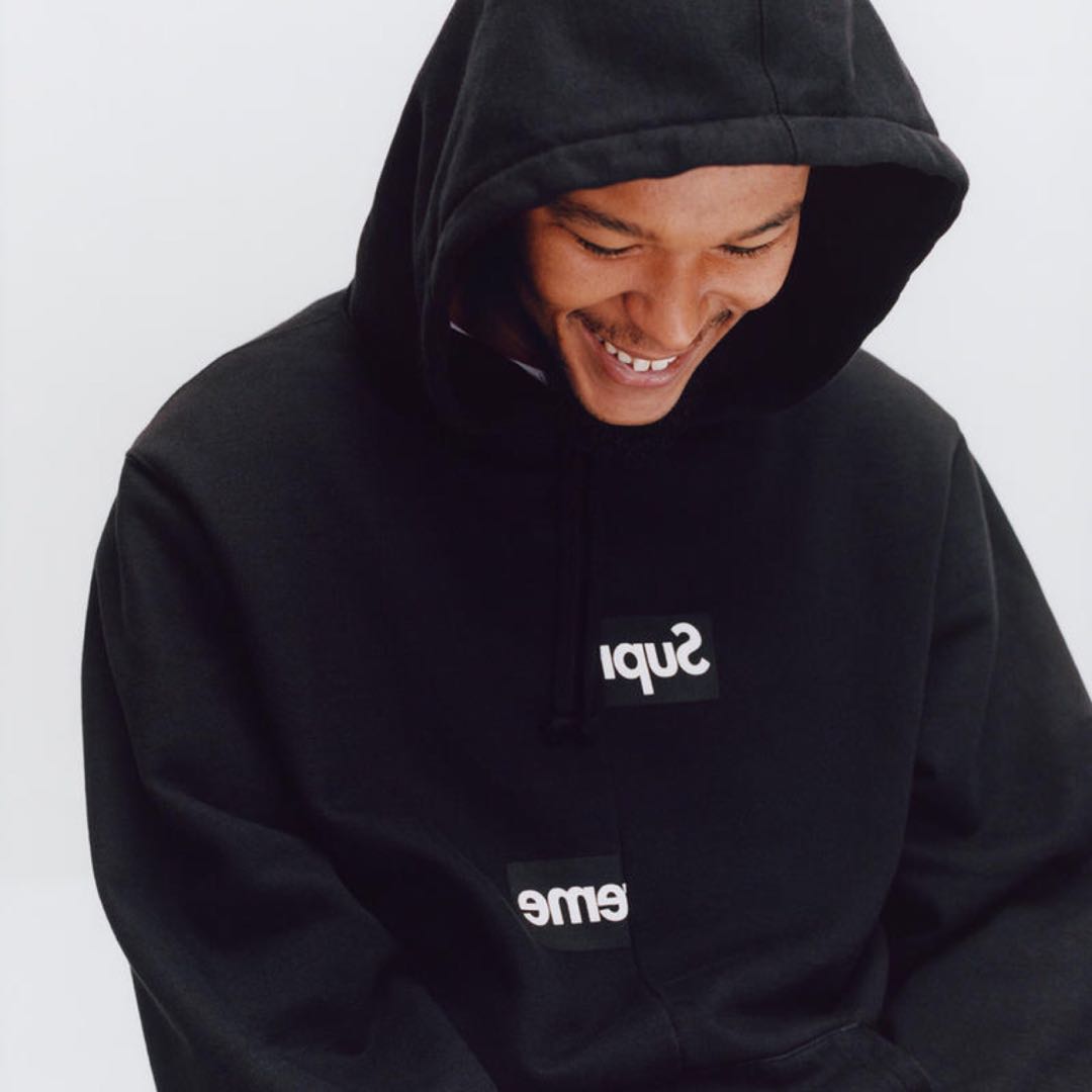 Supreme CDG hoodie size S black Men s Fashion Tops Sets