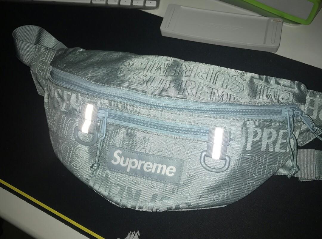 即納 Supreme 19SS Waist Bag ice light blue