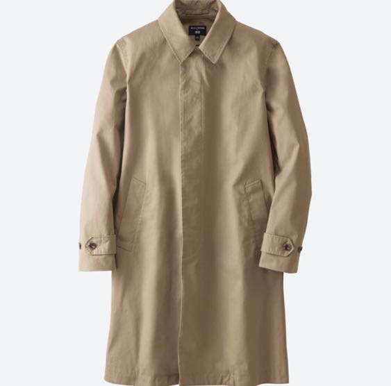 Uniqlo Men IDLF Convertible Collar Coat in Beige Khaki Men s