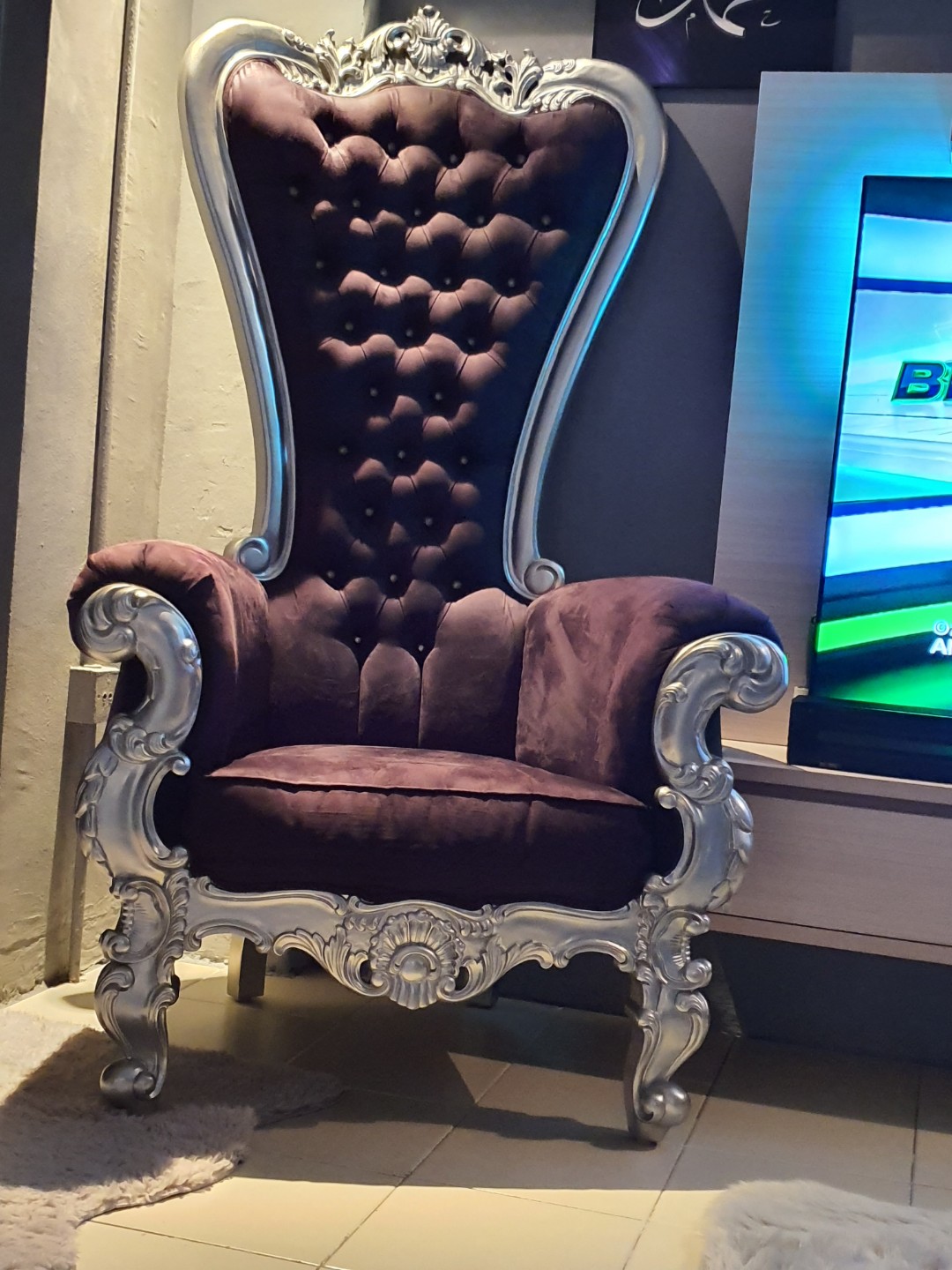 Velvet Victorian Chair Black Furniture Home Living Furniture