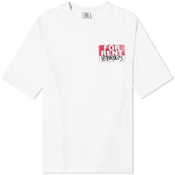 Vetements SS20 White For Rent oversized tee Men s Fashion Tops Sets Tshirts Polo Shirts on Carousell