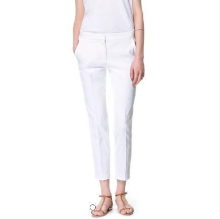 zara white trousers