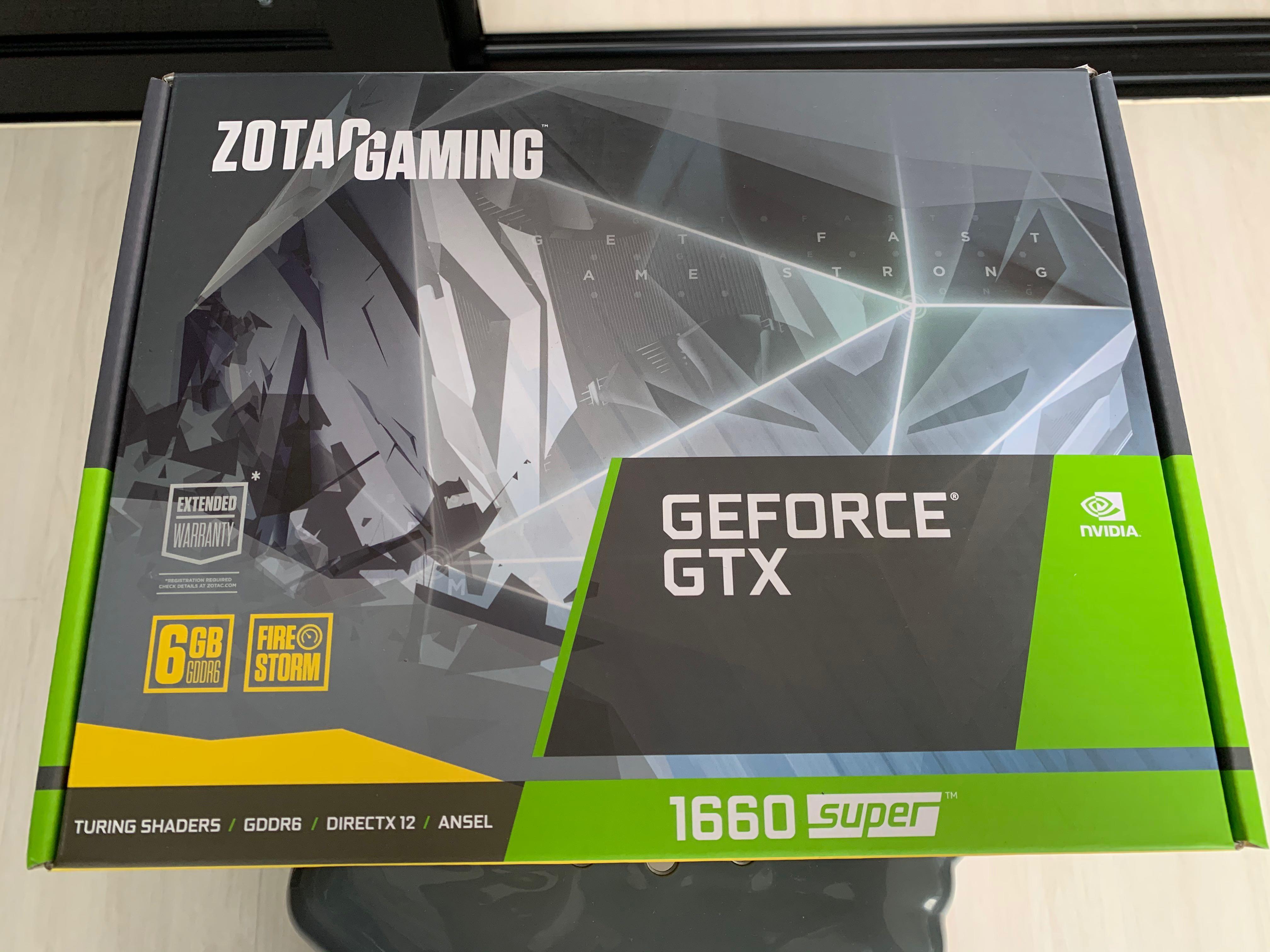 Zotac Gaming Geforce Gtx 1660 Super 6gb Twin Fan Electronics Computer Parts Accessories On Carousell