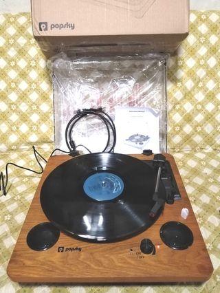 Retro Vintage Style Wooden Turntable with Bluetooth MP3 Vinyl Record Player