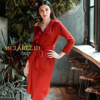 Dress scuba red