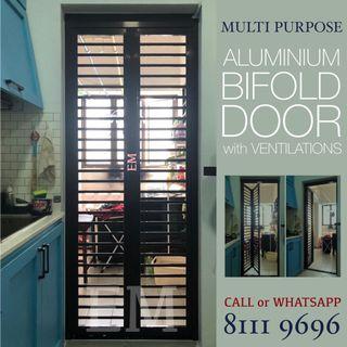 Aluminum bifold door for varies purpose