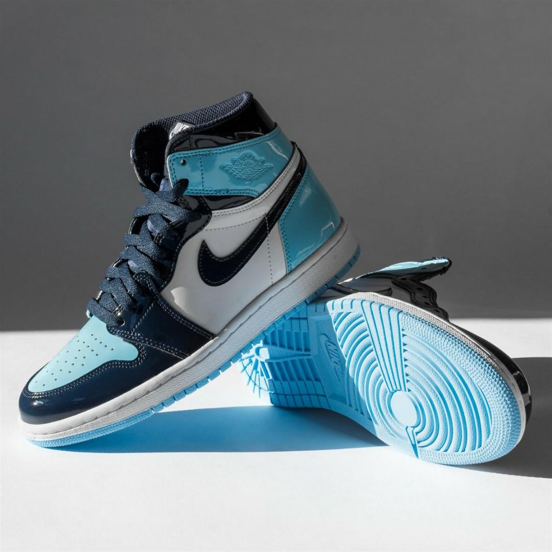 Air Jordan 1 Patent UNC Blue Chill Men Women Men s Fashion