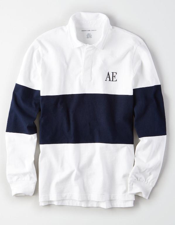 American eagle long sleeve polo store