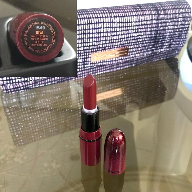 Authentic Mac Cosmetics Diva Mini Matte Lipstick From Taste Of Stardom Kit Health Beauty Makeup On Carousell