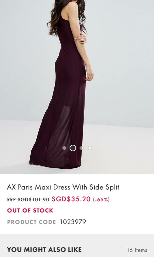 Ax paris plum maxi dress shop