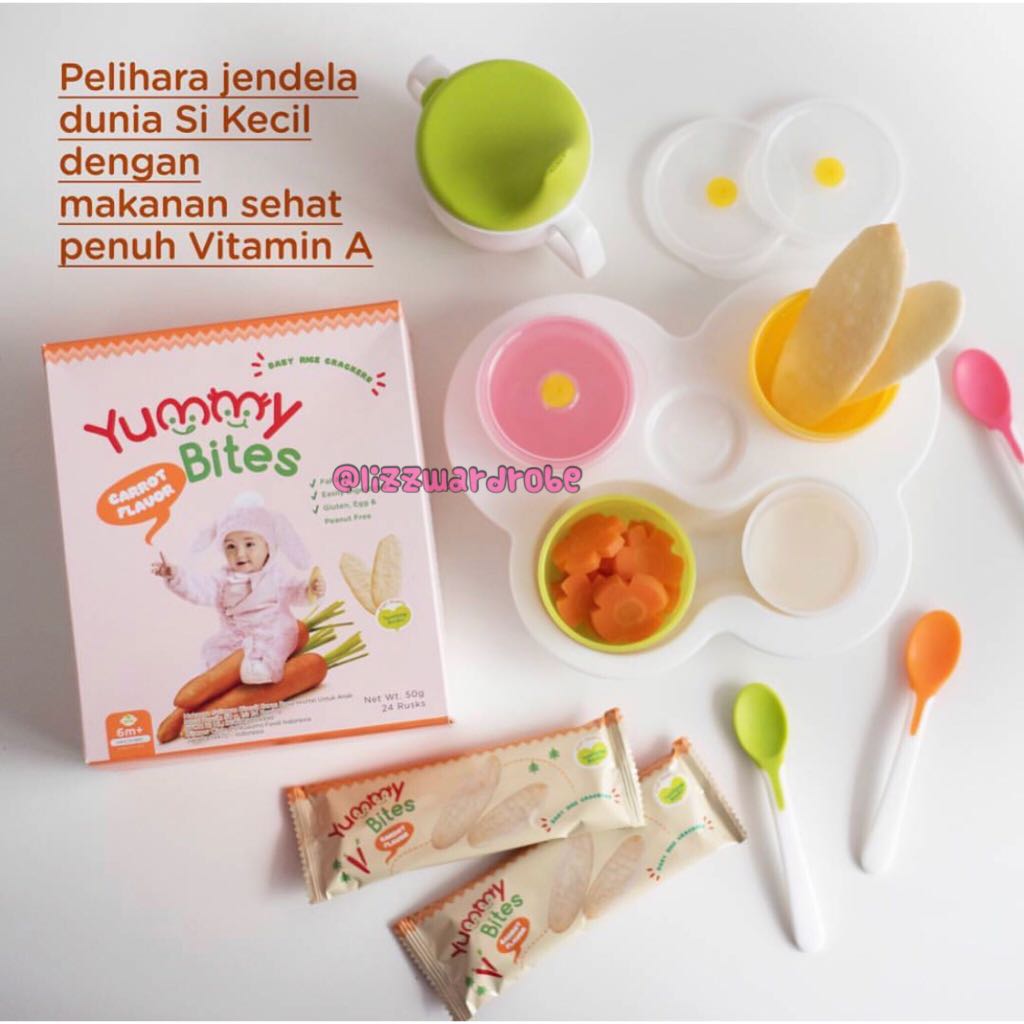 Baby Rice Crackers Carrot By Yummy Bites Babies Kids Nursing Feeding On Carousell Bebas gluten, bebas telur, bebas kacang sehingga aman untuk. carousell