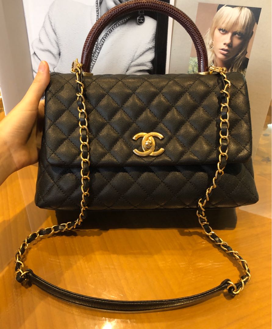 Chanel coco handle medium (29 cm), Luxury, Bags & Wallets on Carousell
