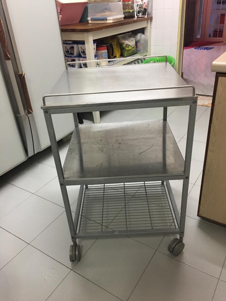 IKEA kitchen table with two wheels, Furniture & Home Living, Furniture ...