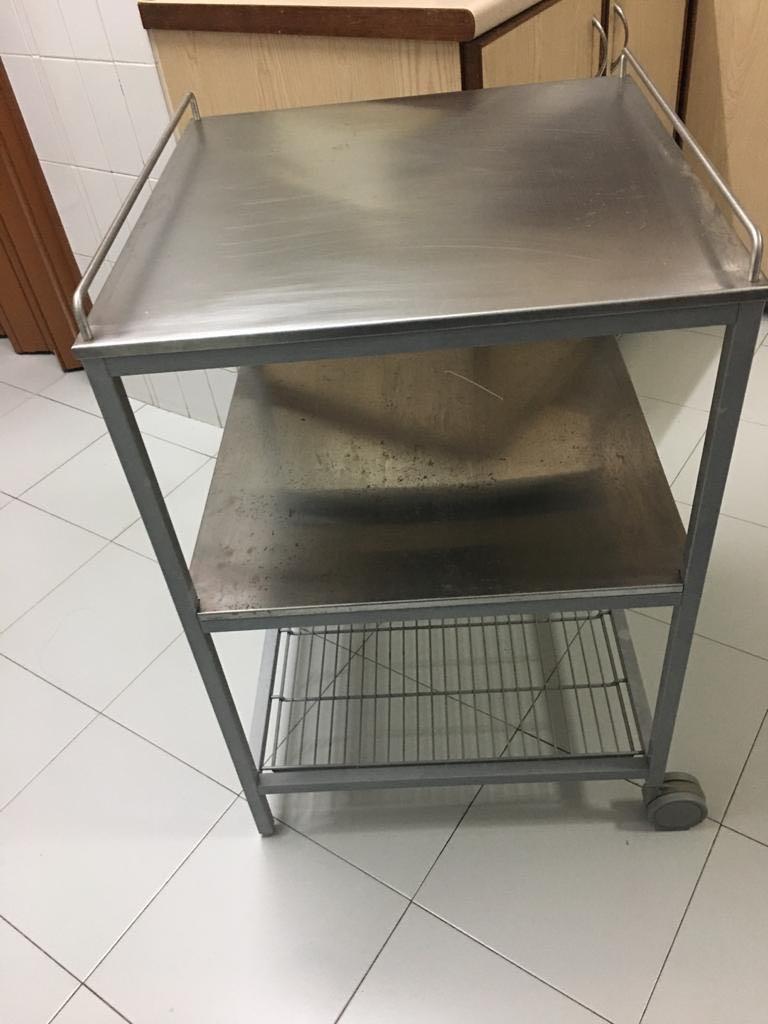 IKEA kitchen table with two wheels, Furniture & Home Living, Furniture