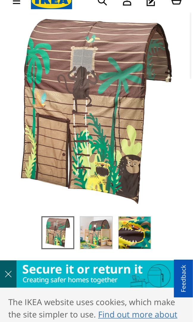 Ikea monkey bed deals tent