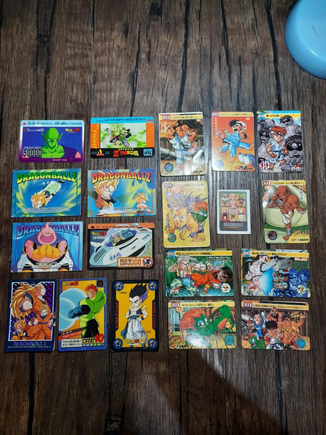 Kartu Street Fighter Dragon Ball Sticker Jadul Toys