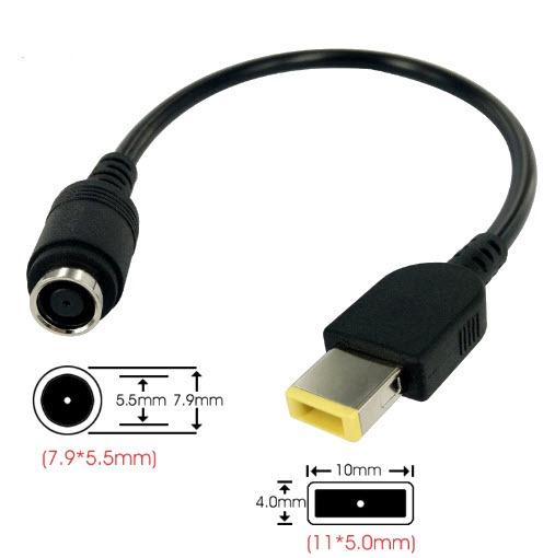 Lenovo ThinkPad AC Adapter Tip Connector Converter [ Round 7.9mm 5.5mm