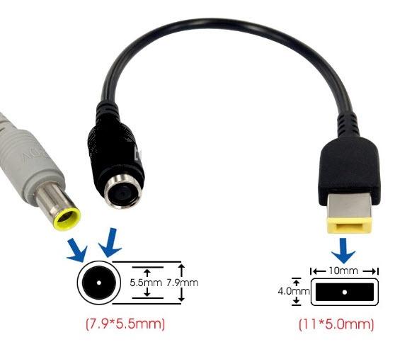 Lenovo ThinkPad AC Adapter Tip Connector Converter [ Round 7.9mm 5.5mm