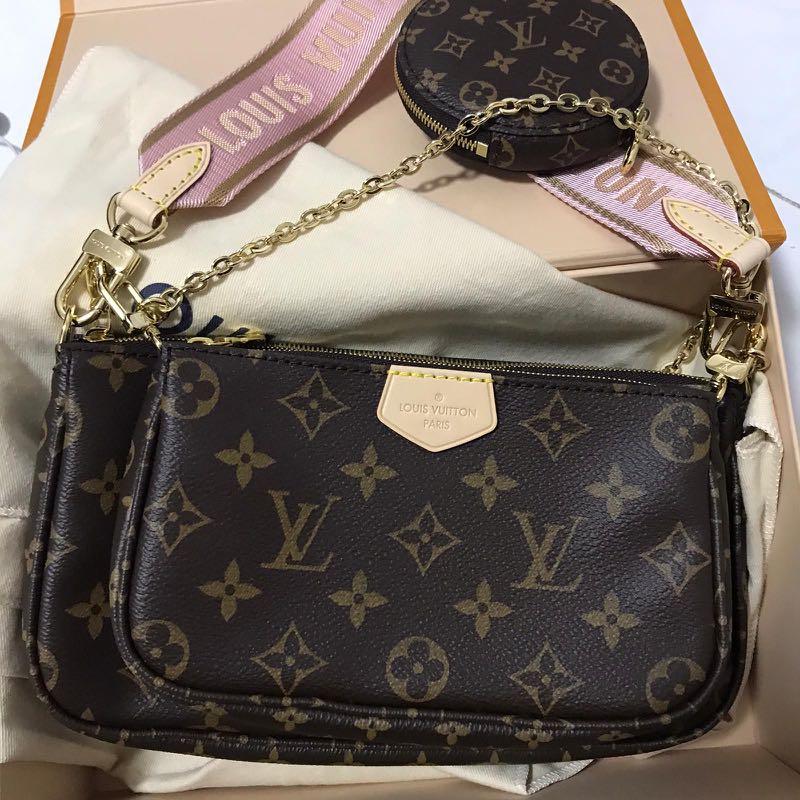 LV Multi Pochette Pink, Luxury, Bags & Wallets on Carousell