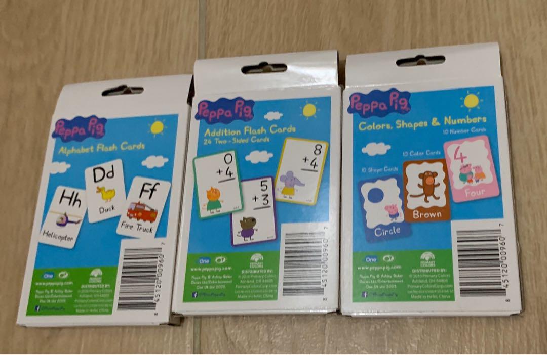 PEPPA PIG FLASH CARD, 玩具 &amp; 遊戲類, Board Games &amp; Cards - Carousell