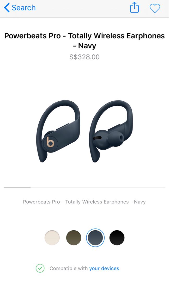 powerbeats pro wireless navy