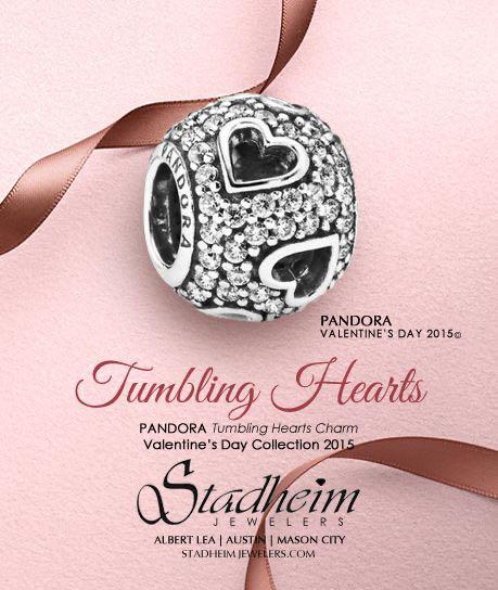 Preloved Pandora Tumbling Hearts Charm Women s Fashion Jewelry Organisers Charms on Carousell